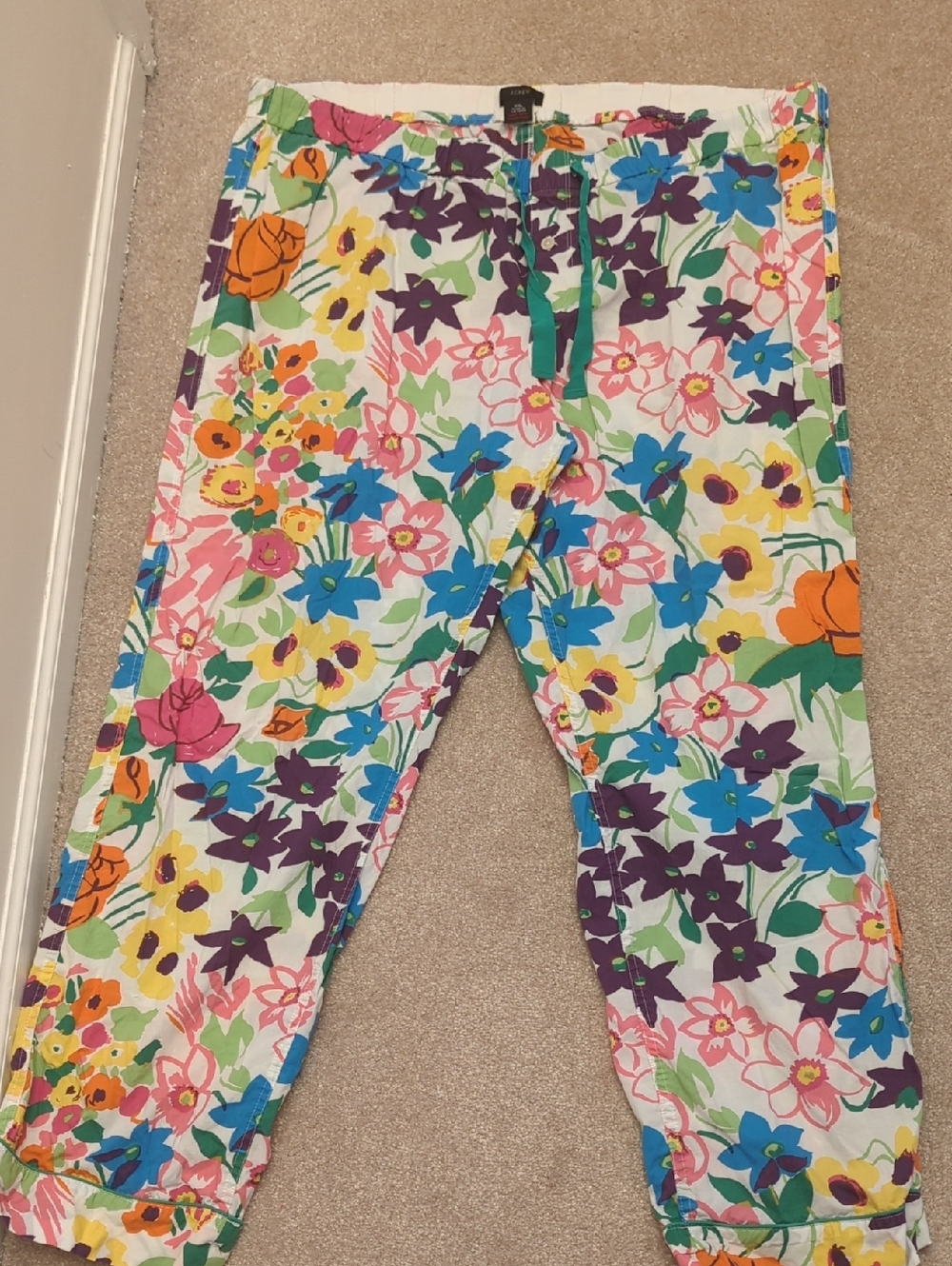 J. Crew Women's Floral Ratti Pajama Pants (XXL)